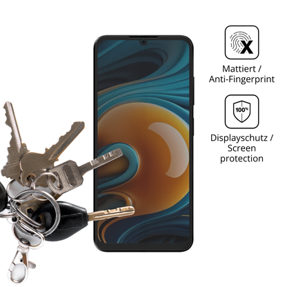 dipos Displayschutz für Lava Yuva Smart 3, mattierte Oberfläche, Blickschutzfilter und perfekter Passform