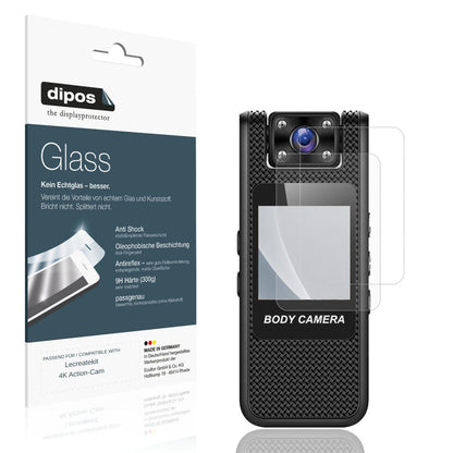 2x Screen Protector for Lecreatekit 4K Action-Cam matte Flexible Glass 9H dipos