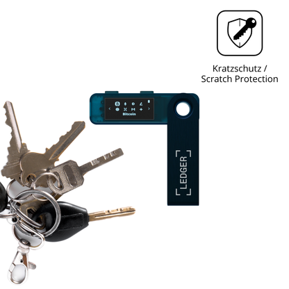 Schutz gegen Kratzer auf dem Ledger Nano S Plus Glas durch Schlüssel oder Ähnliches