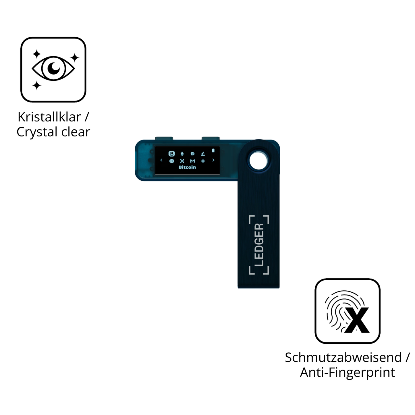 Flexible TPU-Folie passend zugeschnitten für Ledger Nano S Plus, vollständige Abdeckung
