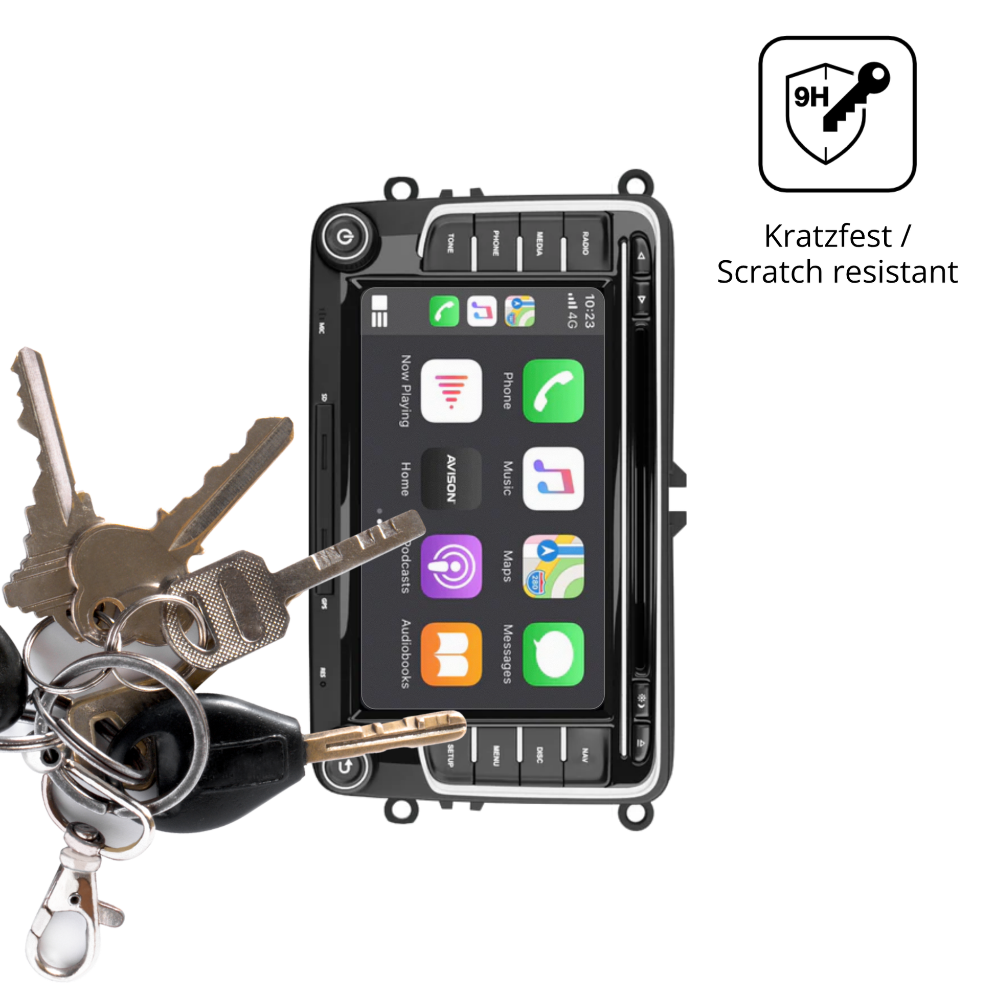 dipos Displayschutz für Ledio XTVW72C Radio, mattierte Oberfläche, robuste Festigkeit und perfekte Passform