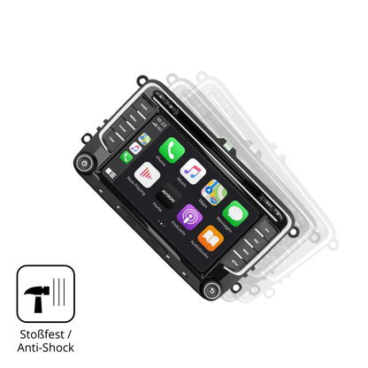 Schutz gegen Kratzer auf dem Ledio XTVW72C Radio Glas durch Schlüssel, Stöße gegen die Tischkante oder Stürze