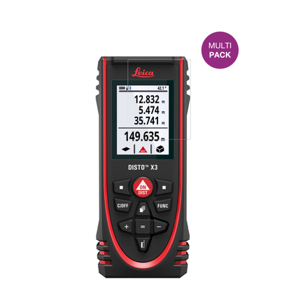 LeicaDisto X3 mit aufgebrachter dipos Displayschutzfolie, glasklare Darstellung ohne Einschränkungen