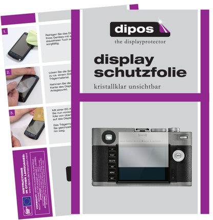 Klare Displayschutzfolie von dipos passend für Leica M-E (Typ) 240, präziser Zuschnitt und blasenfrei montiert