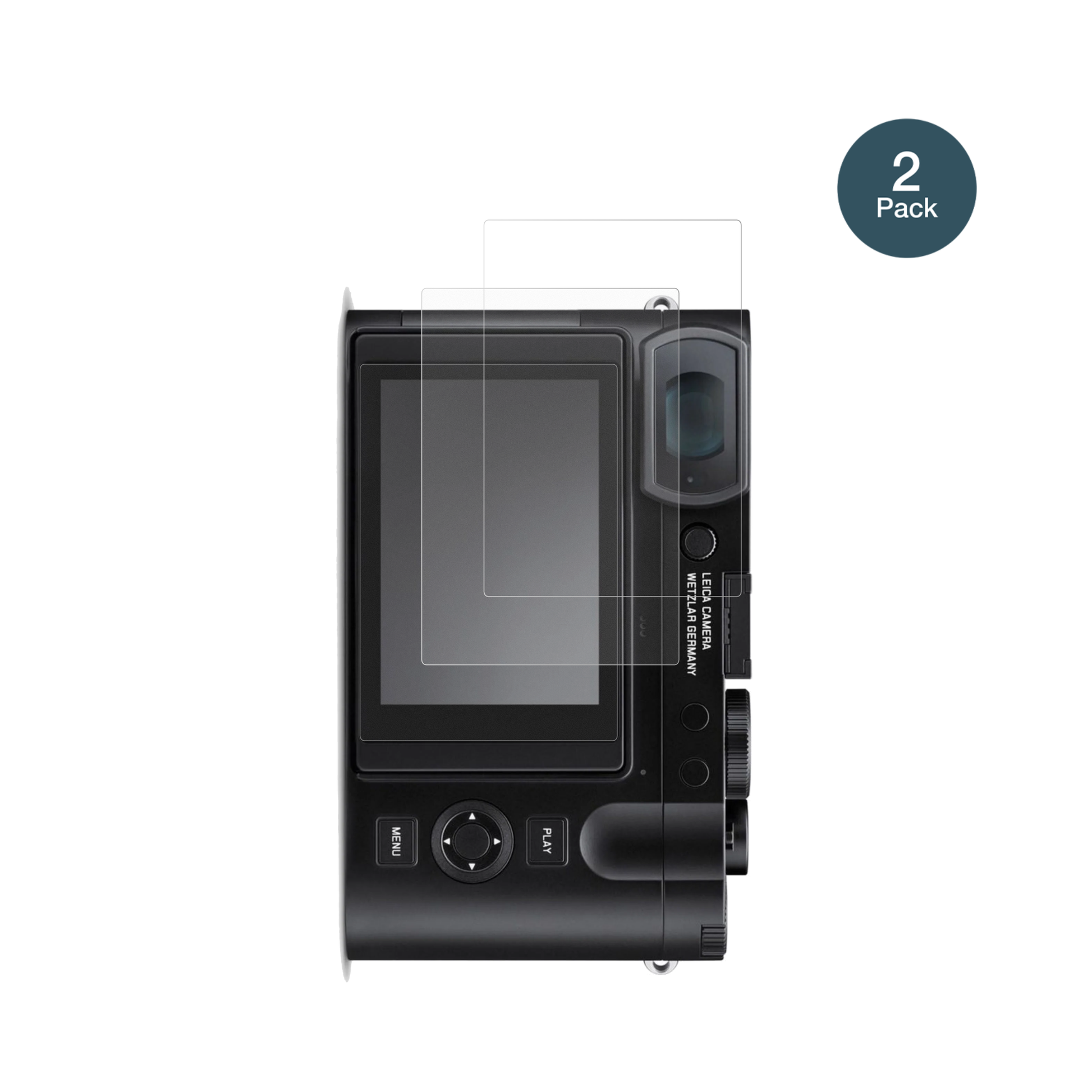 LeicaQ3 Monochrom mit aufgebrachter dipos Panzerfolie, die lästige Fingerabdrücke minimiert