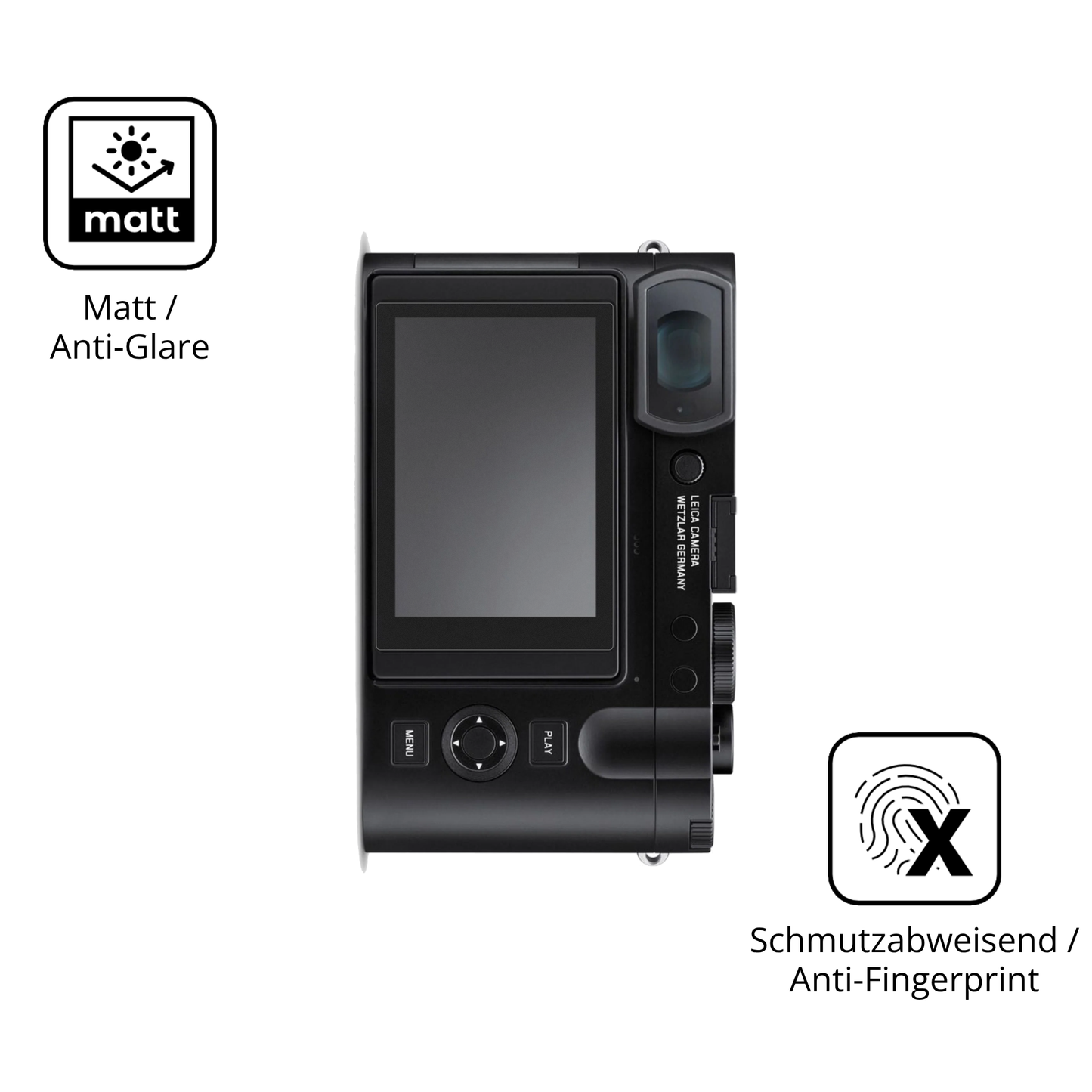 9H Hartbeschichtete, flexible Folie passend zugeschnitten für Leica Q3 Monochrom