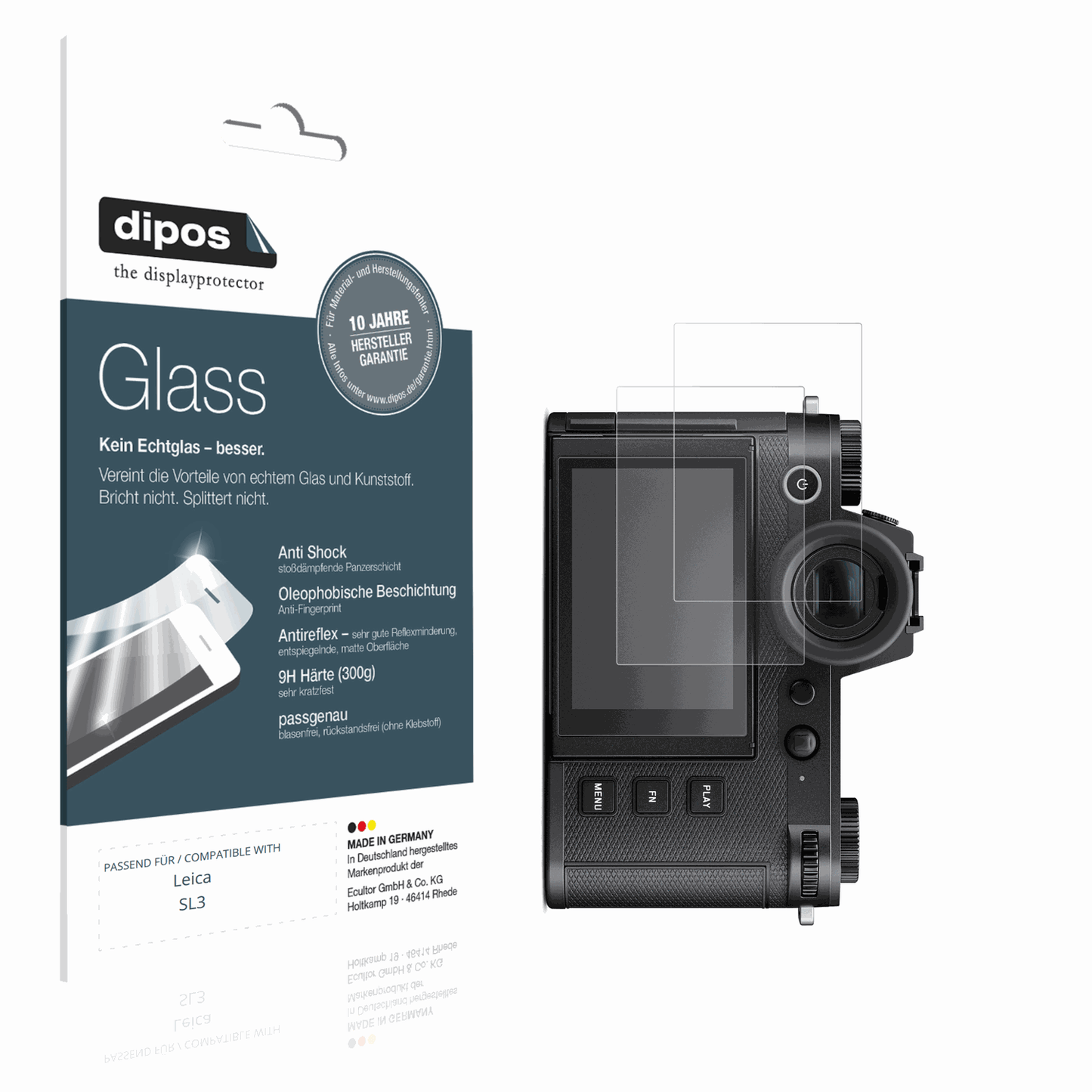 2x 9H Matte Screen Protector for Leica SL3