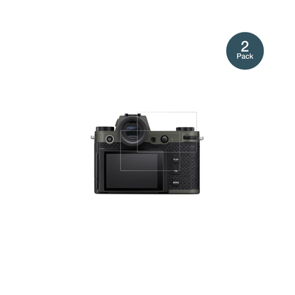 LeicaSL3 Reporter mit aufgebrachter dipos Flex Schutzfolie, glasklare Darstellung ohne Einschränkungen