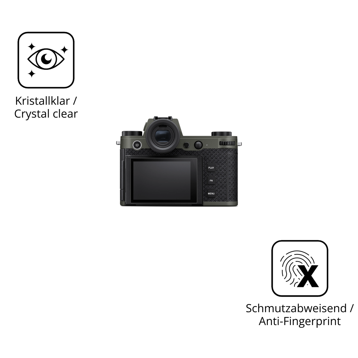 Flexible TPU-Folie passend zugeschnitten für Leica SL3 Reporter, vollständige Abdeckung