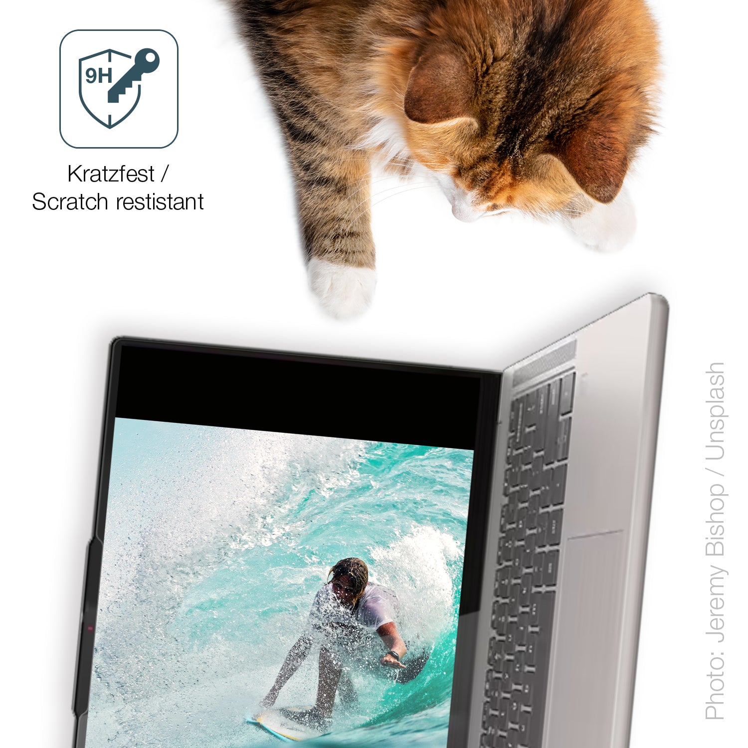 dipos Displayschutz für Lenovo Chromebook Plus Gen 10 14 Zoll, transparente Oberfläche, perfekte Passform auch für die Rundungen
