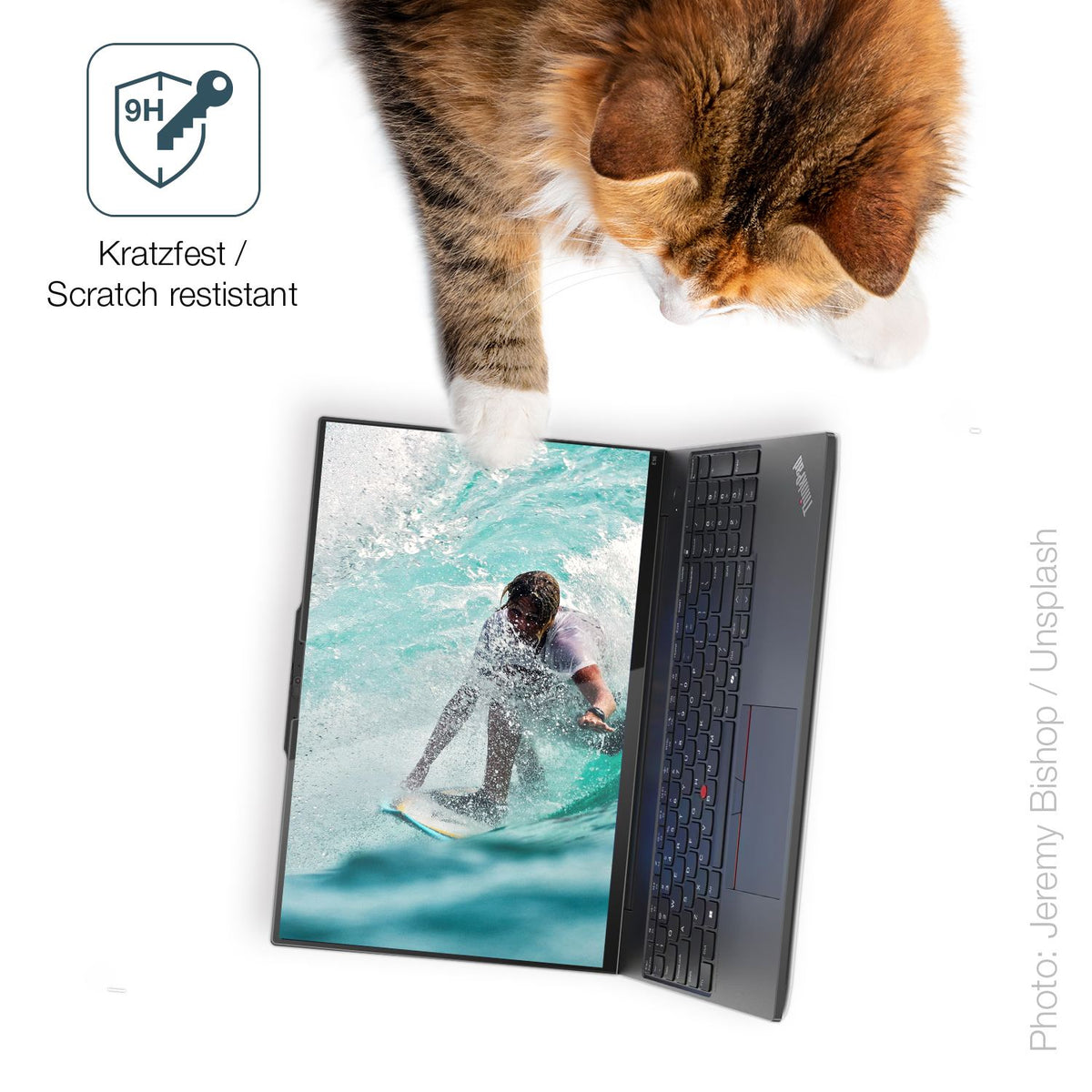 dipos Displayschutz für Lenovo Thinkpad E16 Gen 2, transparente Oberfläche, perfekte Passform auch für die Rundungen