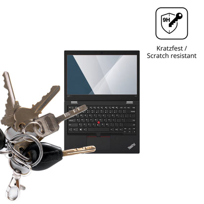 dipos Displayschutz für Lenovo Thinkpad L380 Yoga, transparente Oberfläche, perfekte Passform auch für die Rundungen