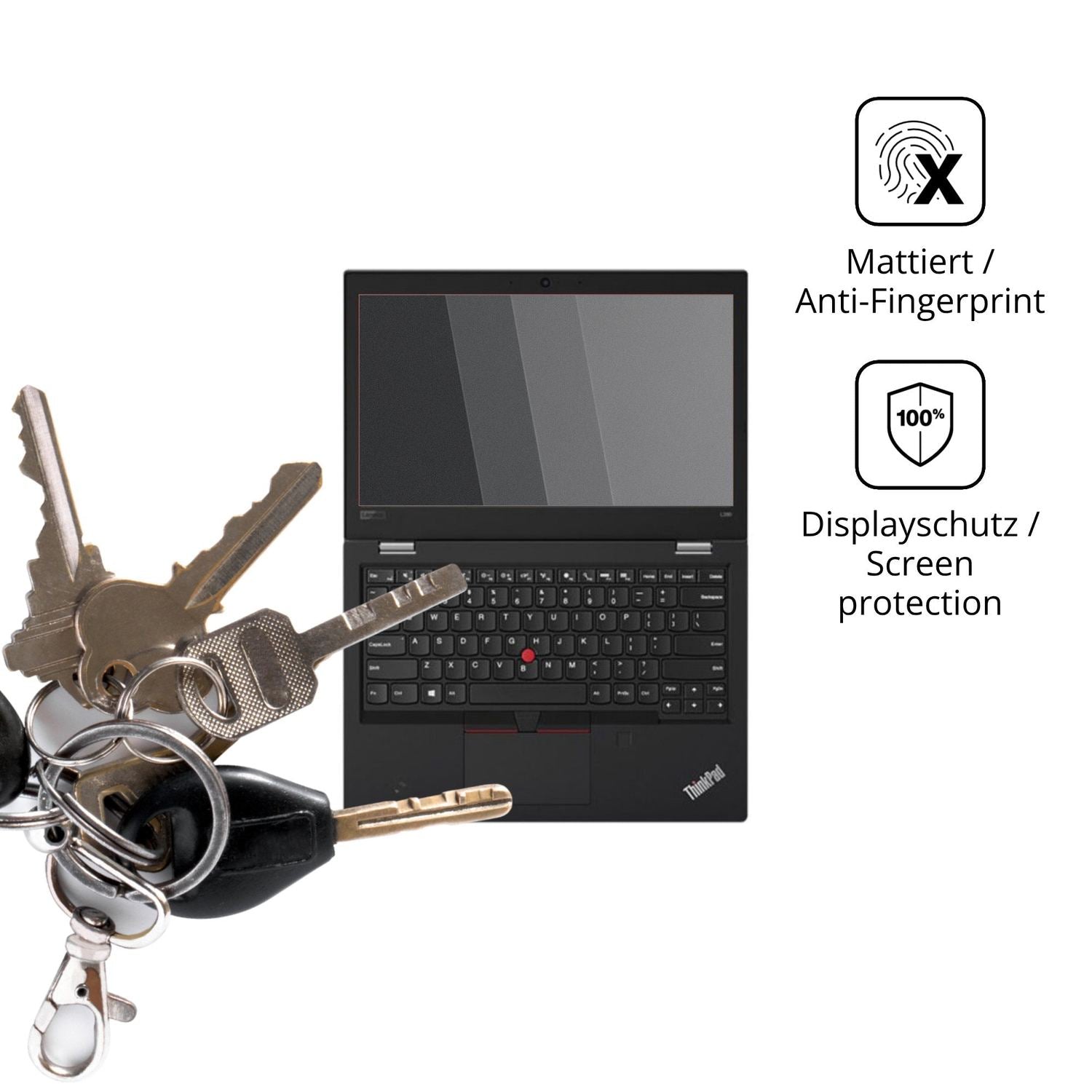 dipos Displayschutz für Lenovo Thinkpad L380 Yoga, mattierte Oberfläche, Blickschutzfilter und perfekter Passform
