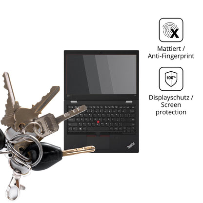 dipos Displayschutz für Lenovo Thinkpad L380 Yoga, mattierte Oberfläche, Blickschutzfilter und perfekter Passform