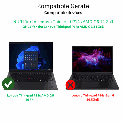 2x Screen Protector for Lenovo ThinkPad P14s Gen 6 14 Zoll Protection Crystal