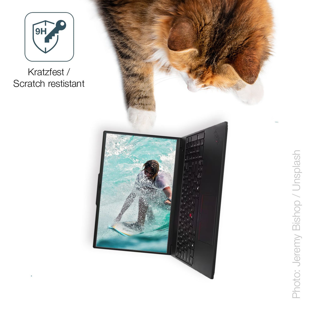 dipos Displayschutz für Lenovo ThinkPad P16 Gen 3, transparente Oberfläche, perfekte Passform auch für die Rundungen
