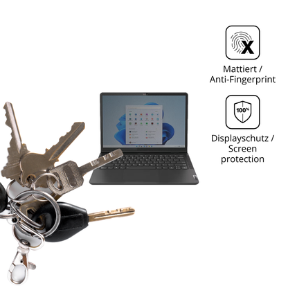dipos Displayschutz für lenovo13w yoga gen 2, mattierte Oberfläche, Blickschutzfilter und perfekter Passform