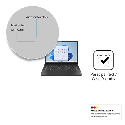 Schutzglasfolie mit optimaler Passform, zur Verwendung mit Hüllen geeignet