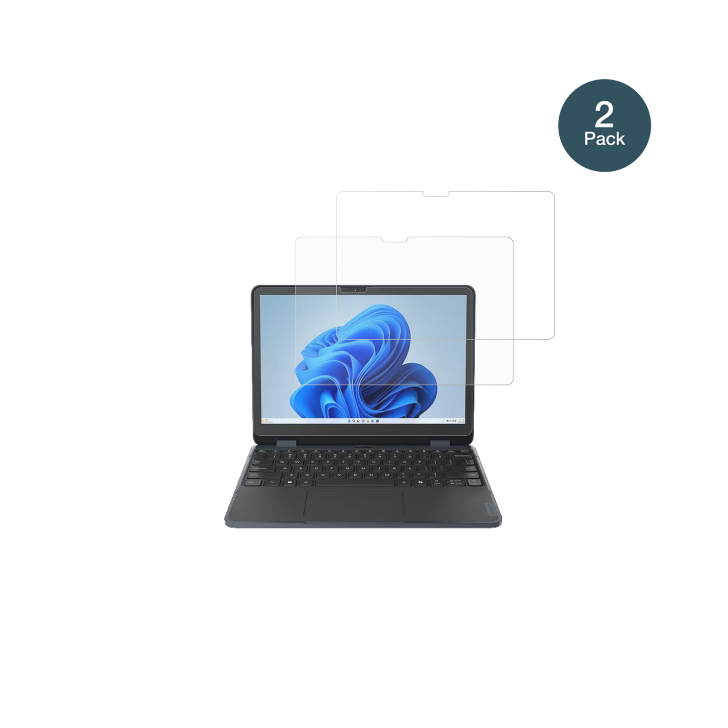 Lenovo500w 2-in-1 Gen 5 mit aufgebrachter dipos Panzerfolie, die lästige Fingerabdrücke minimiert