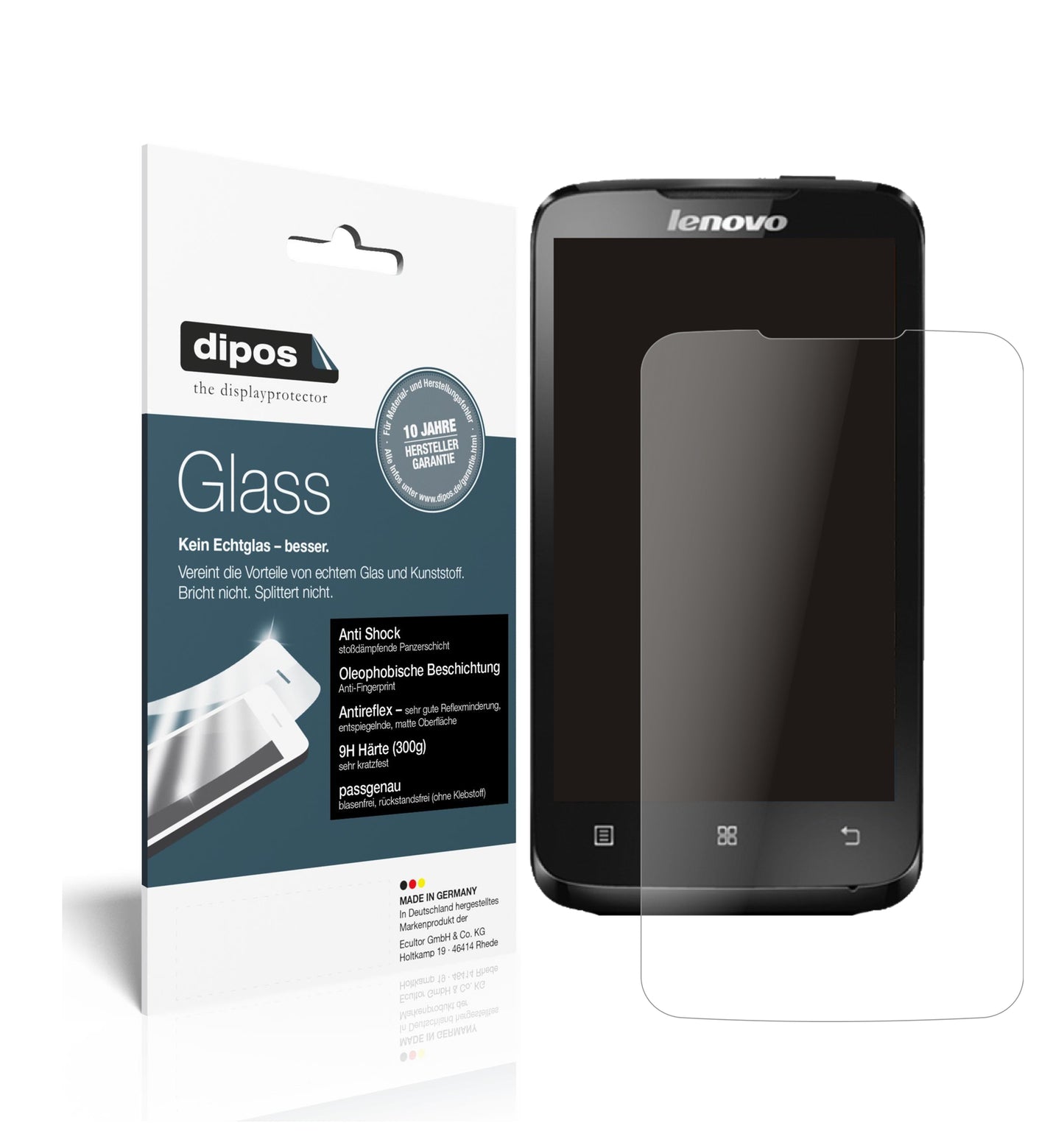 Mattes Panzerglas: Schutz vor Brüchen, Fingerabdrücken und Bildschirmblendung für Lenovo-A316i