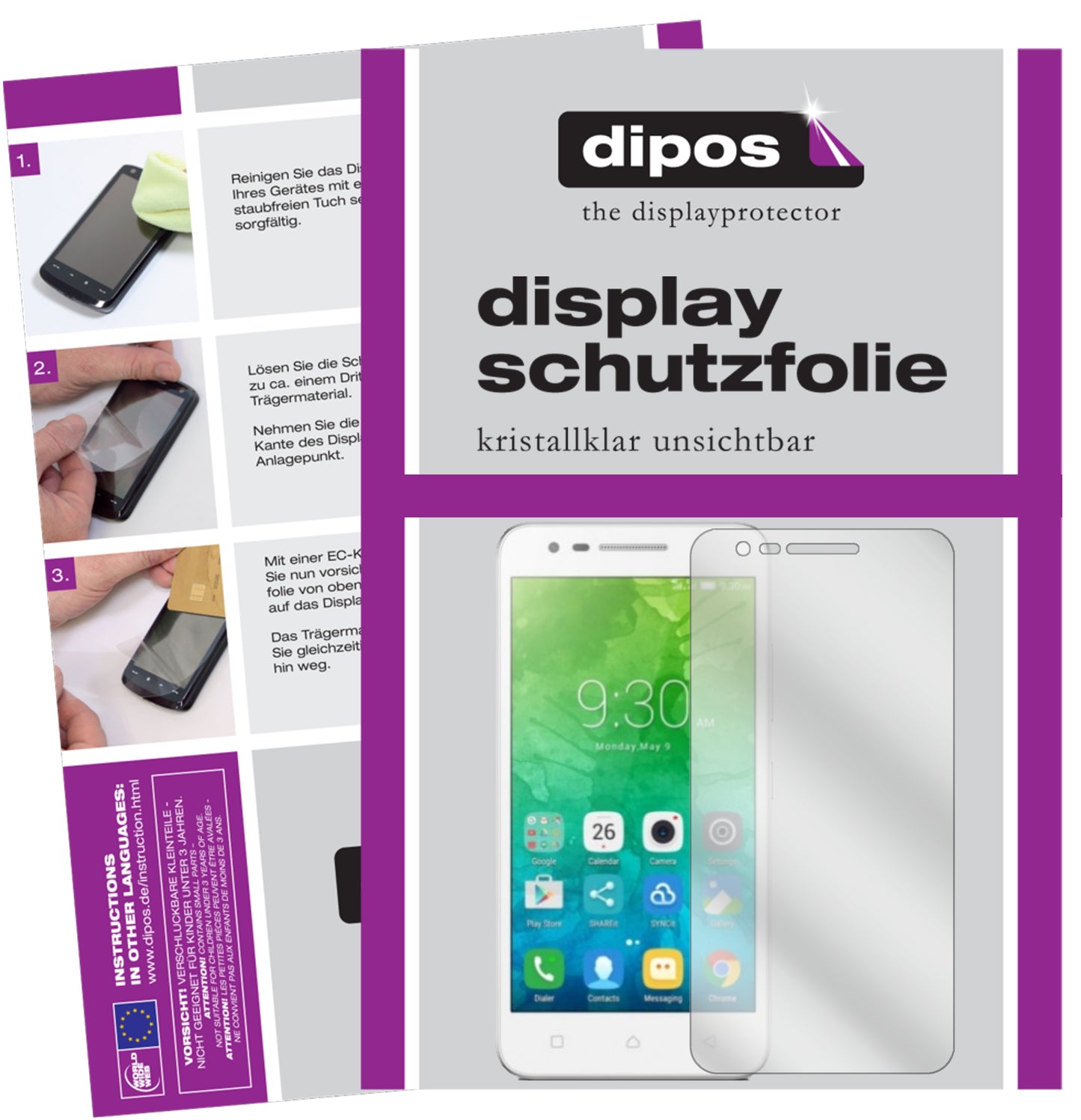 Kristallklare, dünne Schutzfolie: Kratzfest & passgenau für Lenovo-C2