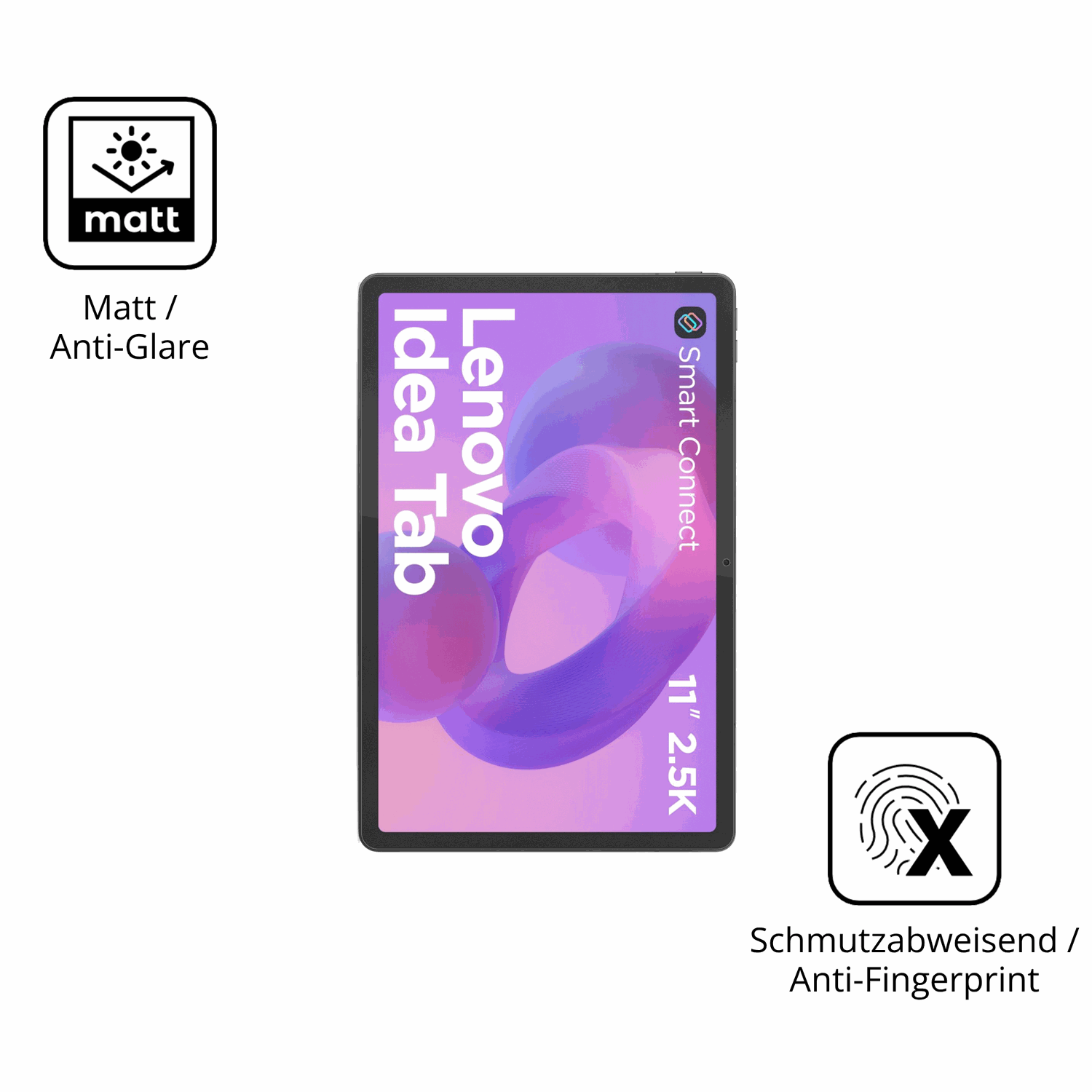 9H Hartbeschichtete, flexible Folie passend zugeschnitten für Lenovo IdeaPad 11 Zoll 2.5K LCD