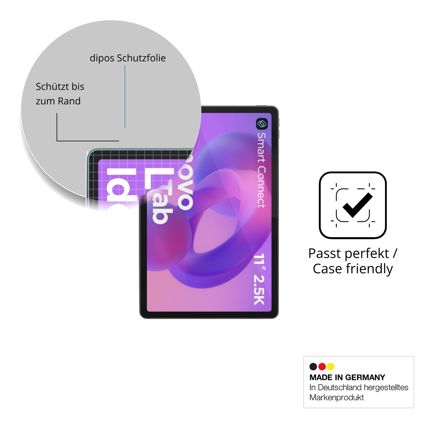 Besonders flexibler Displayschutz mit Anti-Shock-Schicht im Materialmix