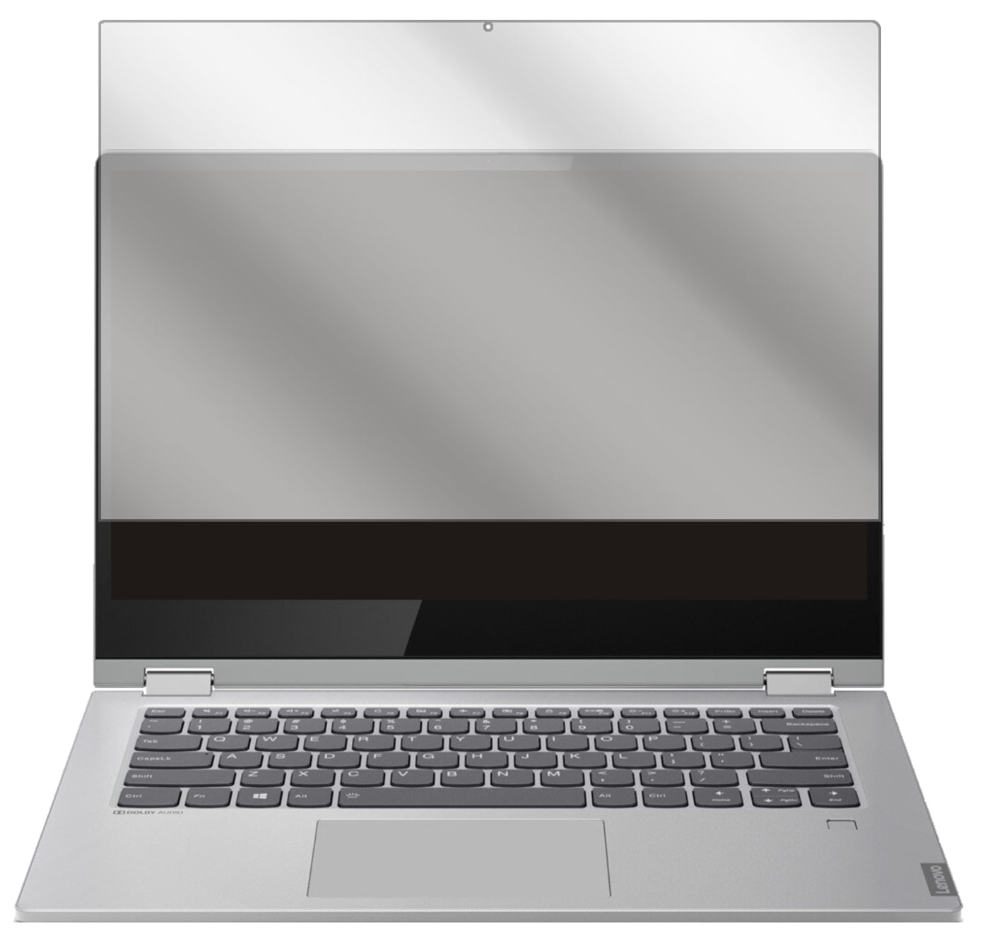 LenovoIdeapad C340 14 Zoll mit aufgebrachter dipos Displayschutzfolie, glasklare Darstellung ohne Einschränkungen