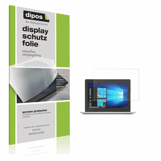 Matte Displayschutzfolie von dipos passend für Lenovo IdeaPad D330, präziser Zuschnitt und blasenfrei montiert