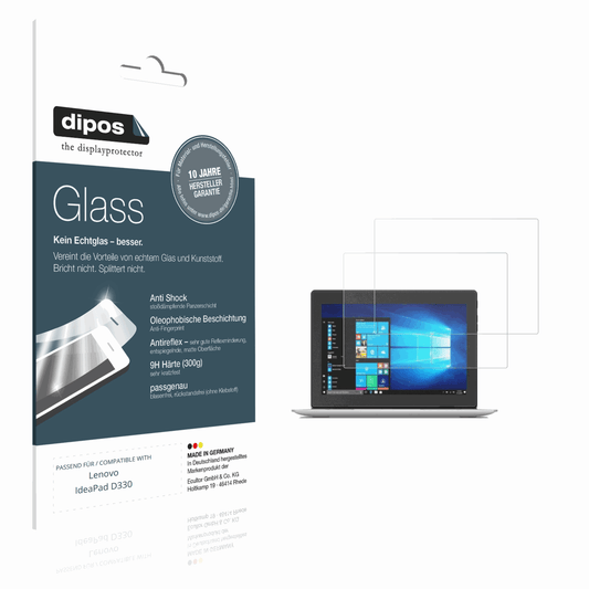 Matte Displayschutzfolie von dipos passend für Lenovo IdeaPad D330, 9H kratzfest und blasenfrei montiert