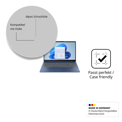 Schutzfolie mit optimaler Passform, zur Verwendung mit Hüllen geeignet