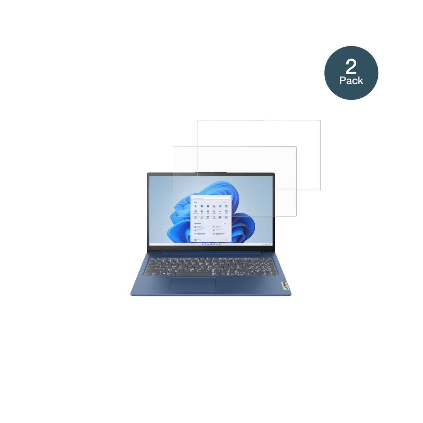 LenovoIdeaPad Slim 3 15.6 Zoll mit aufgebrachter dipos Panzerfolie, die lästige Fingerabdrücke minimiert