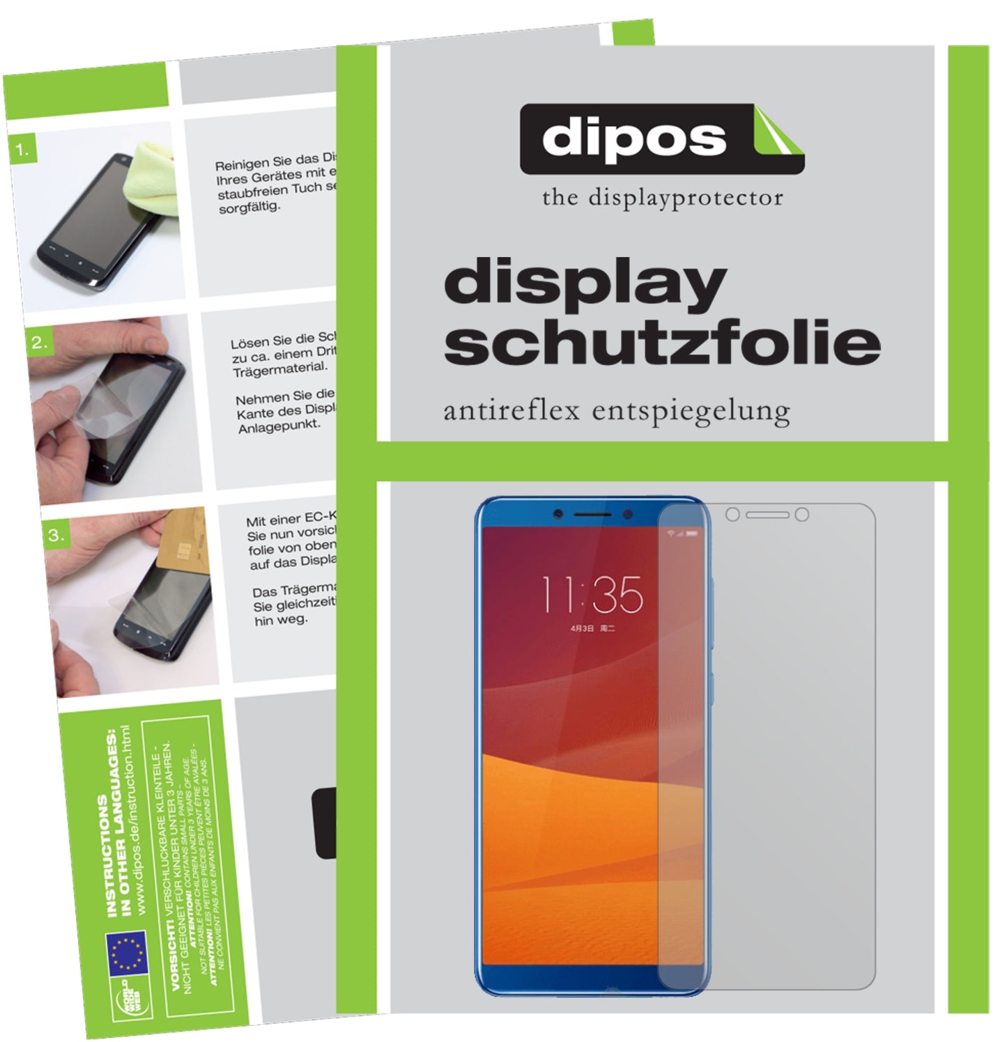 Mattes Panzerglas: Entspiegelte, dünne Folie, Fingerabdruckresistenz und Bildschirmschutz für Lenovo-K5 (2018)