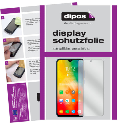 Klare Displayschutzfolie von dipos passend für Lenovo K6 Enjoy, präziser Zuschnitt und blasenfrei montiert