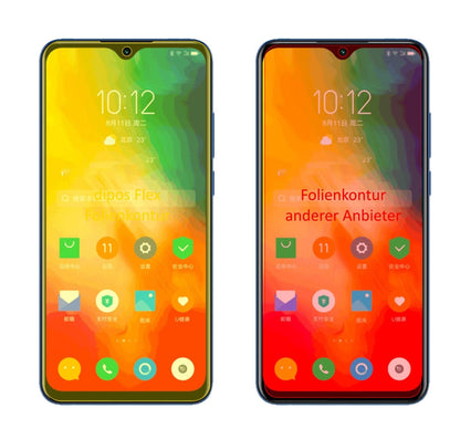 3x Screen Protector for Lenovo K6 Enjoy Protective Film covers 100% dipos Flex