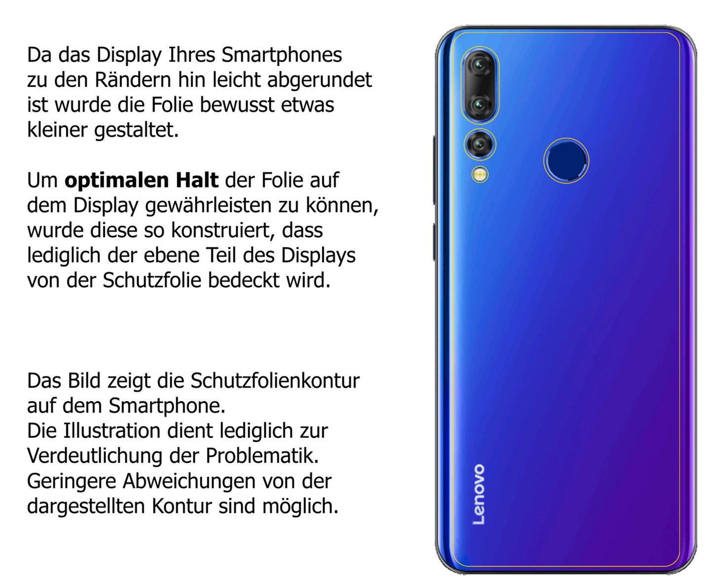 2x Schutzfolie matt für Lenovo K6 Enjoy Rückseite Display-Schutzfolie