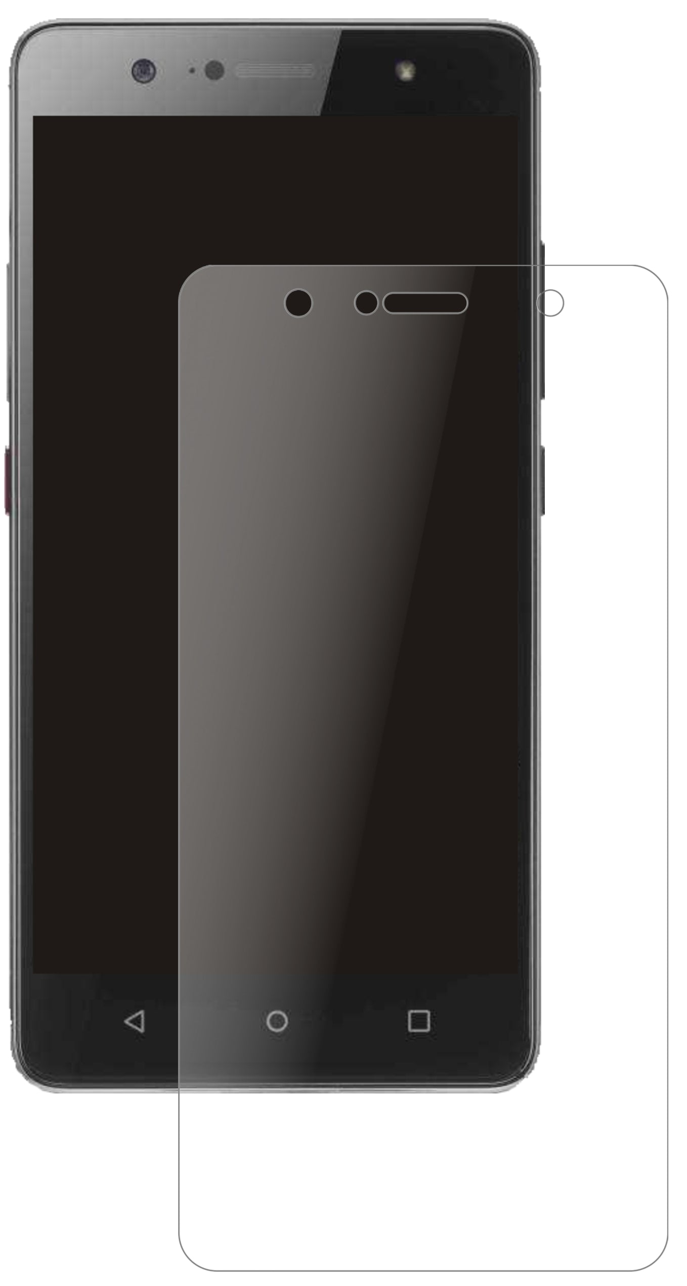 LenovoK8 Plus mit aufgebrachter dipos Panzerfolie, die lästige Fingerabdrücke minimiert