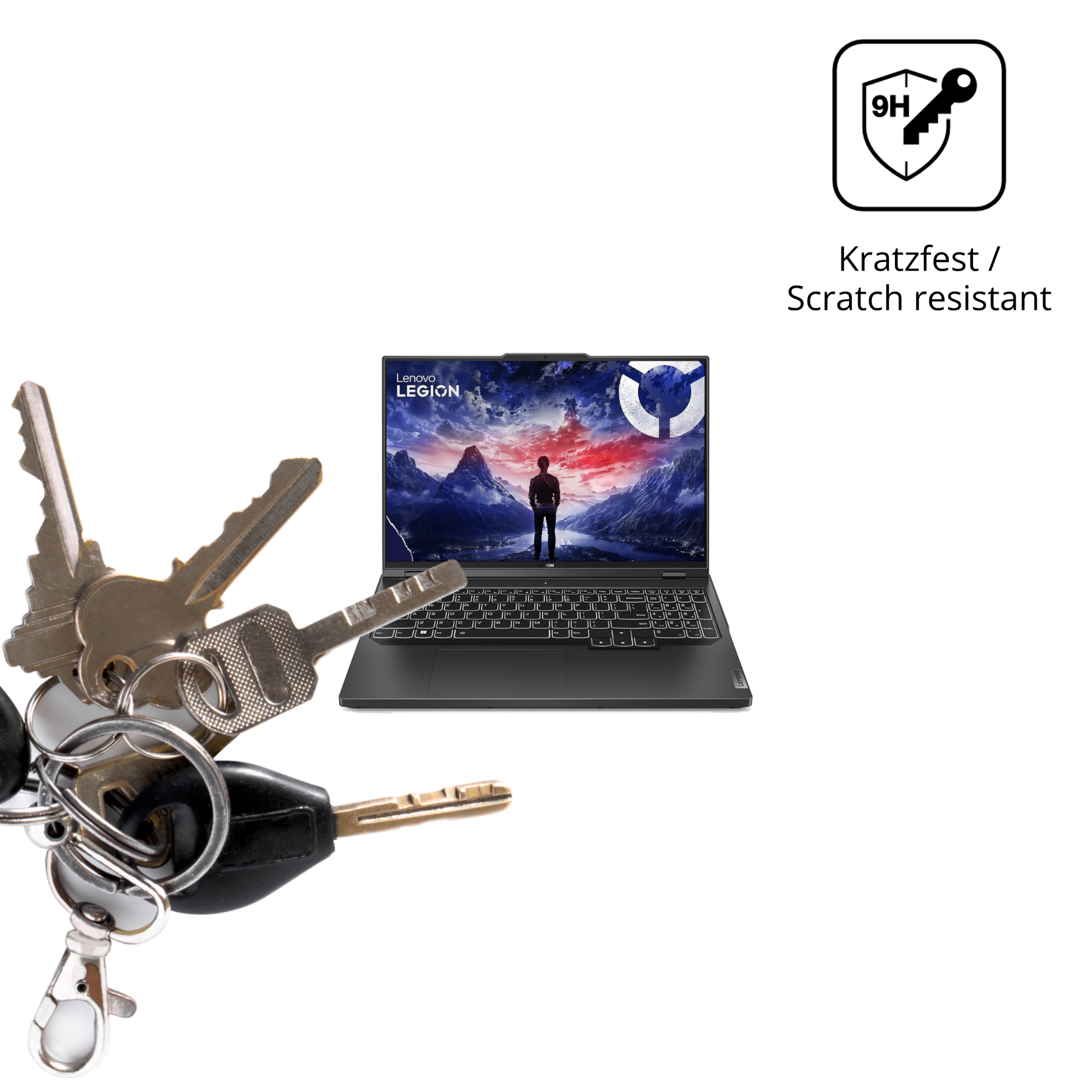 dipos Displayschutz für Lenovo Legion Pro 5 16 Zoll, transparente Oberfläche, perfekte Passform auch für die Rundungen