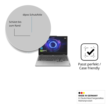 Schutzglasfolie mit optimaler Passform, zur Verwendung mit Hüllen geeignet