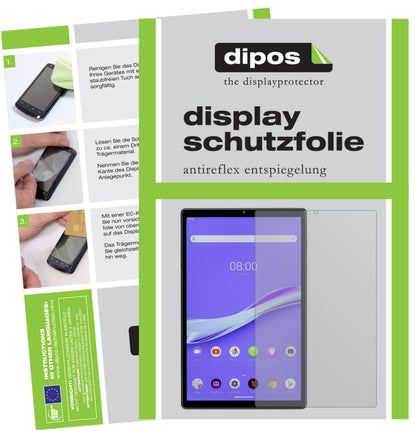 Matte Displayschutzfolie von dipos passend für Lenovo M10 Plus, präziser Zuschnitt und blasenfrei montiert
