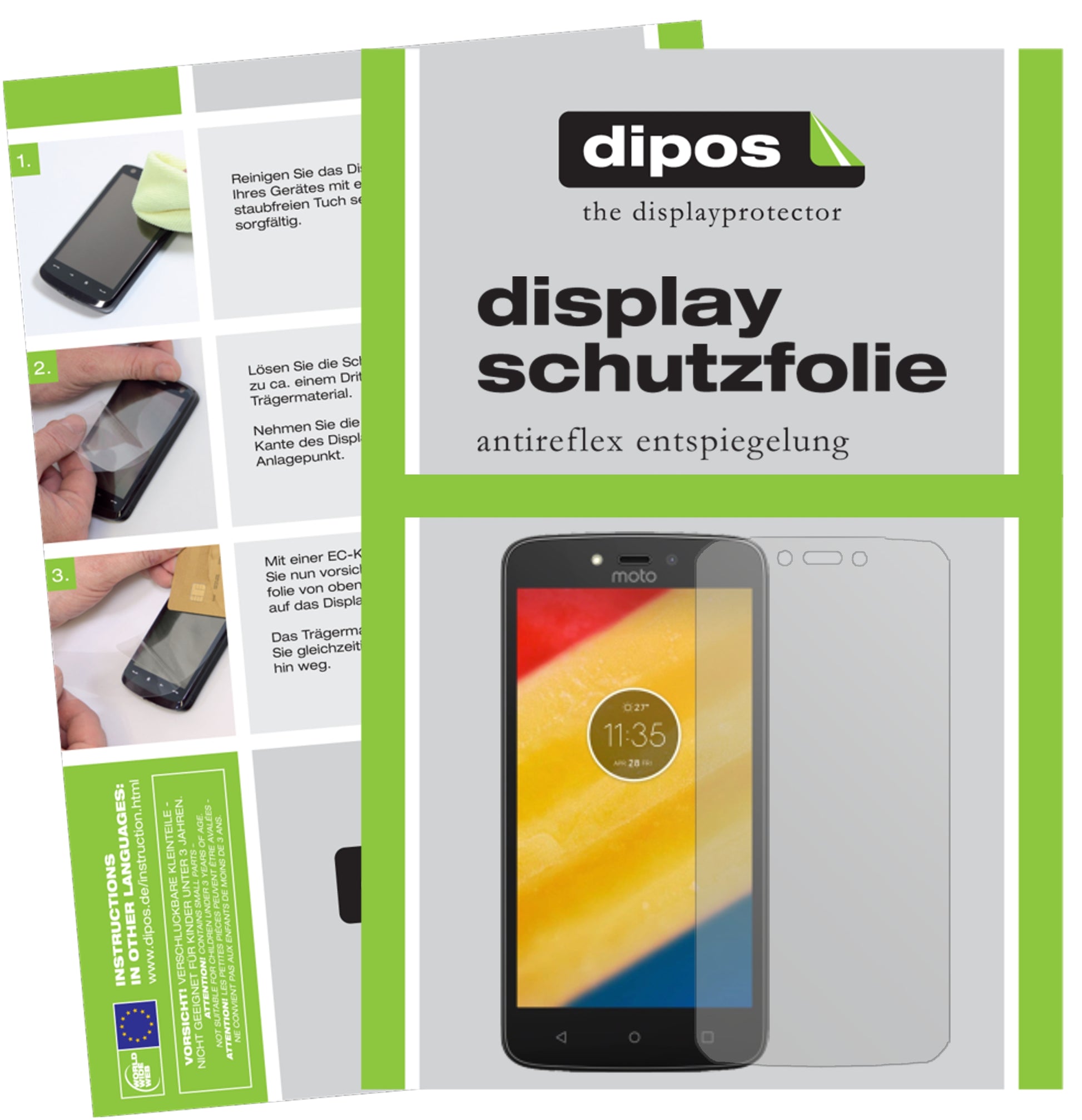 Mattes Panzerglas: Entspiegelte, dünne Folie, Fingerabdruckresistenz und Bildschirmschutz für Lenovo-Moto C Plus