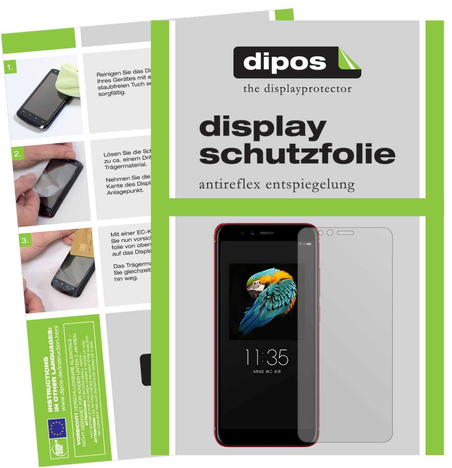 Mattes Panzerglas: Entspiegelte, dünne Folie, Fingerabdruckresistenz und Bildschirmschutz für Lenovo-S5 (2018)