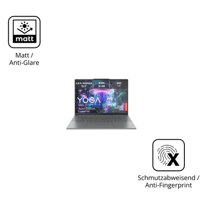 Dünne und entspiegelnde Folie passend zugeschnitten für Lenovo Slim 7i Ultra Gen 11 14 Zoll