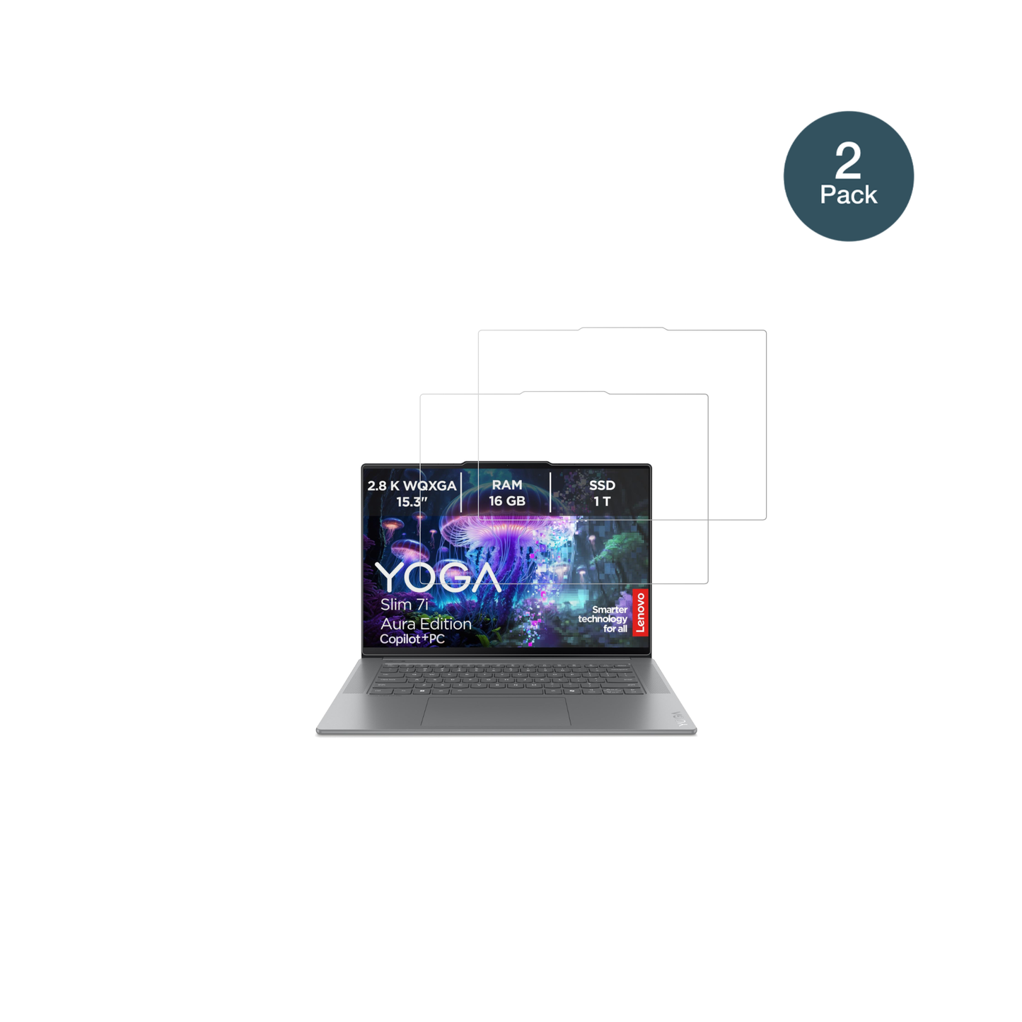 LenovoSlim 7i Ultra Gen 11 14 Zoll mit aufgebrachter dipos Flex Schutzfolie, glasklare Darstellung ohne Einschränkungen