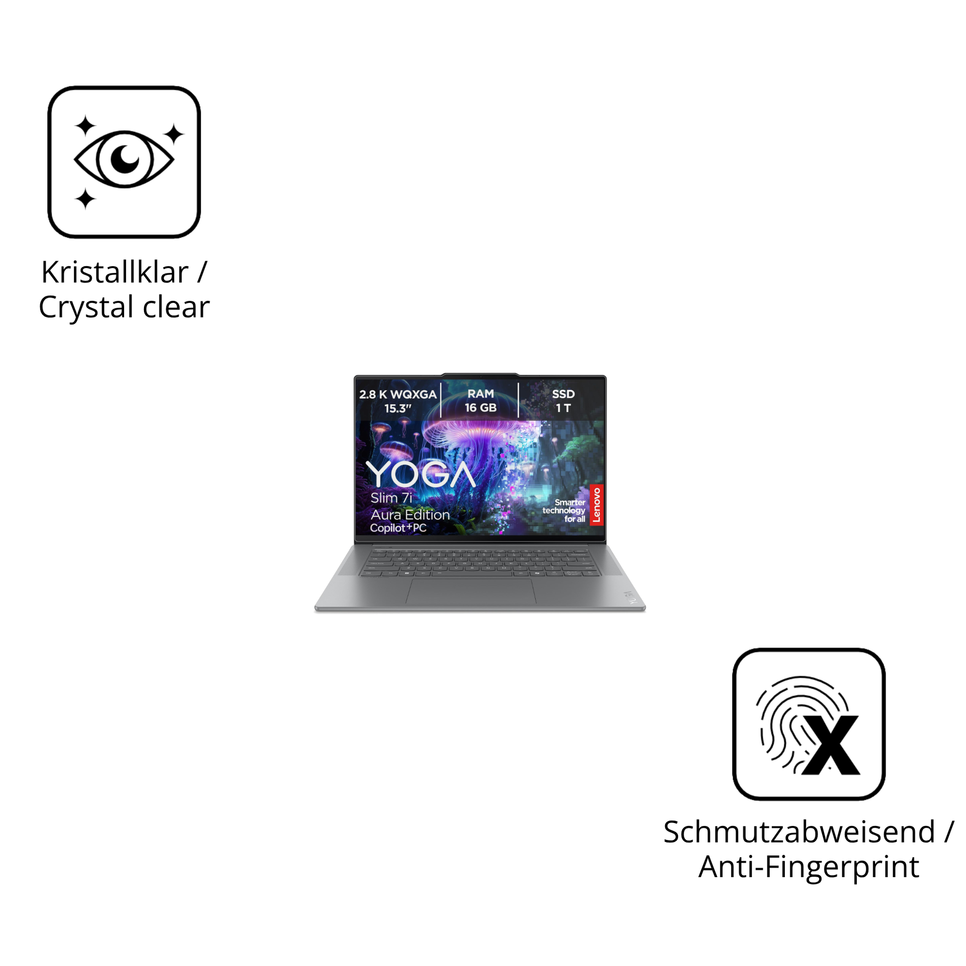 Flexible TPU-Folie passend zugeschnitten für Lenovo Slim 7i Ultra Gen 11 14 Zoll, vollständige Abdeckung
