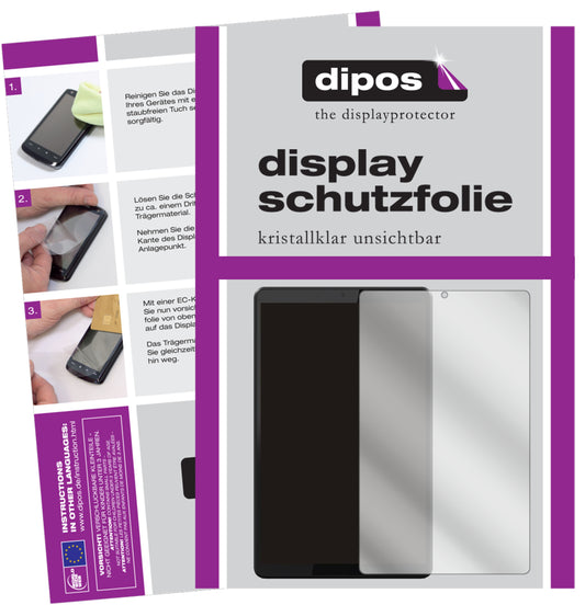 Klare Displayschutzfolie von dipos passend für Lenovo Smart Tab M8, präziser Zuschnitt und blasenfrei montiert