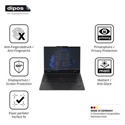 Privatsphäre-Schutz durch Sichtschutz-Folie passend zugeschnitten für Lenovo T14s 2-in-1 G1