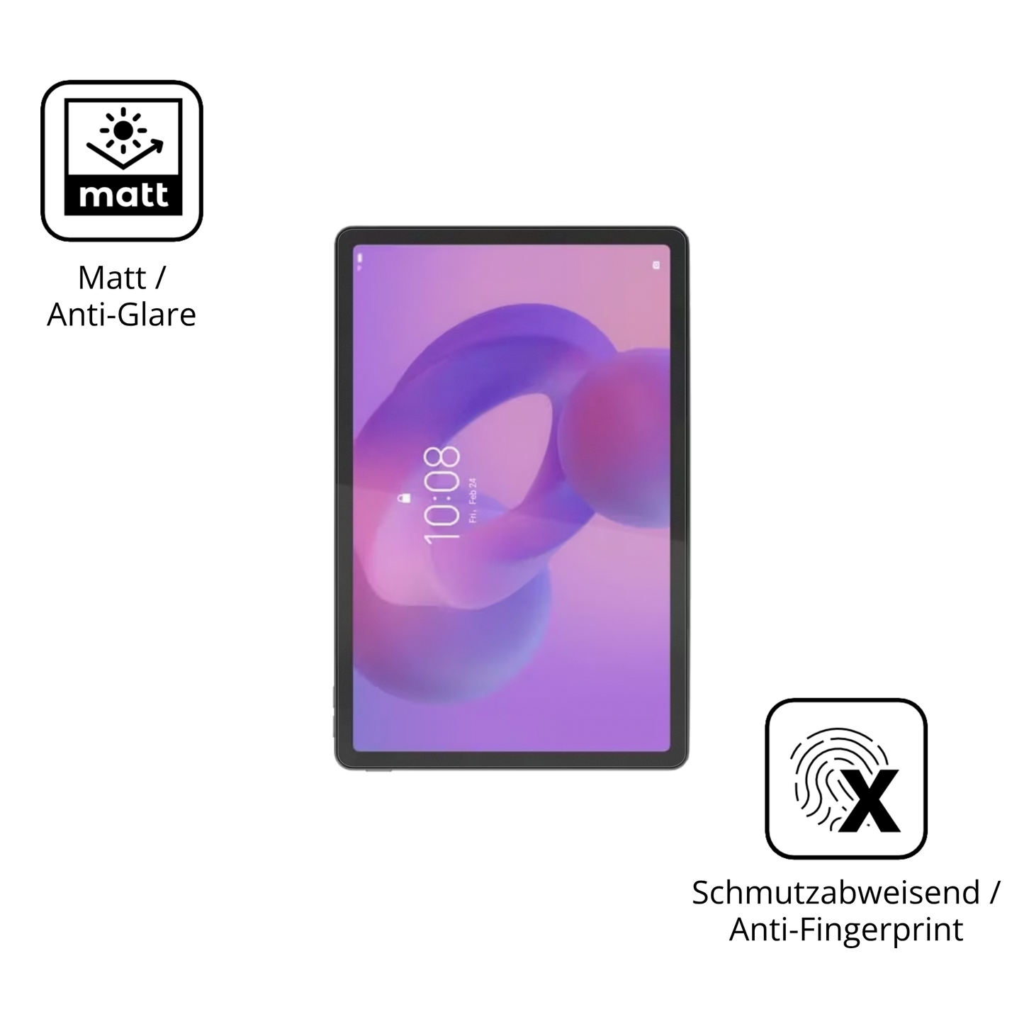 Dünne und entspiegelnde Folie passend zugeschnitten für lenovotab k11 2.gen