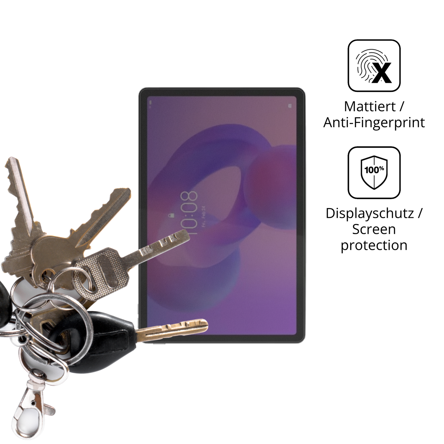 dipos Displayschutz für lenovotab k11 2.gen, mattierte Oberfläche, Blickschutzfilter und perfekter Passform