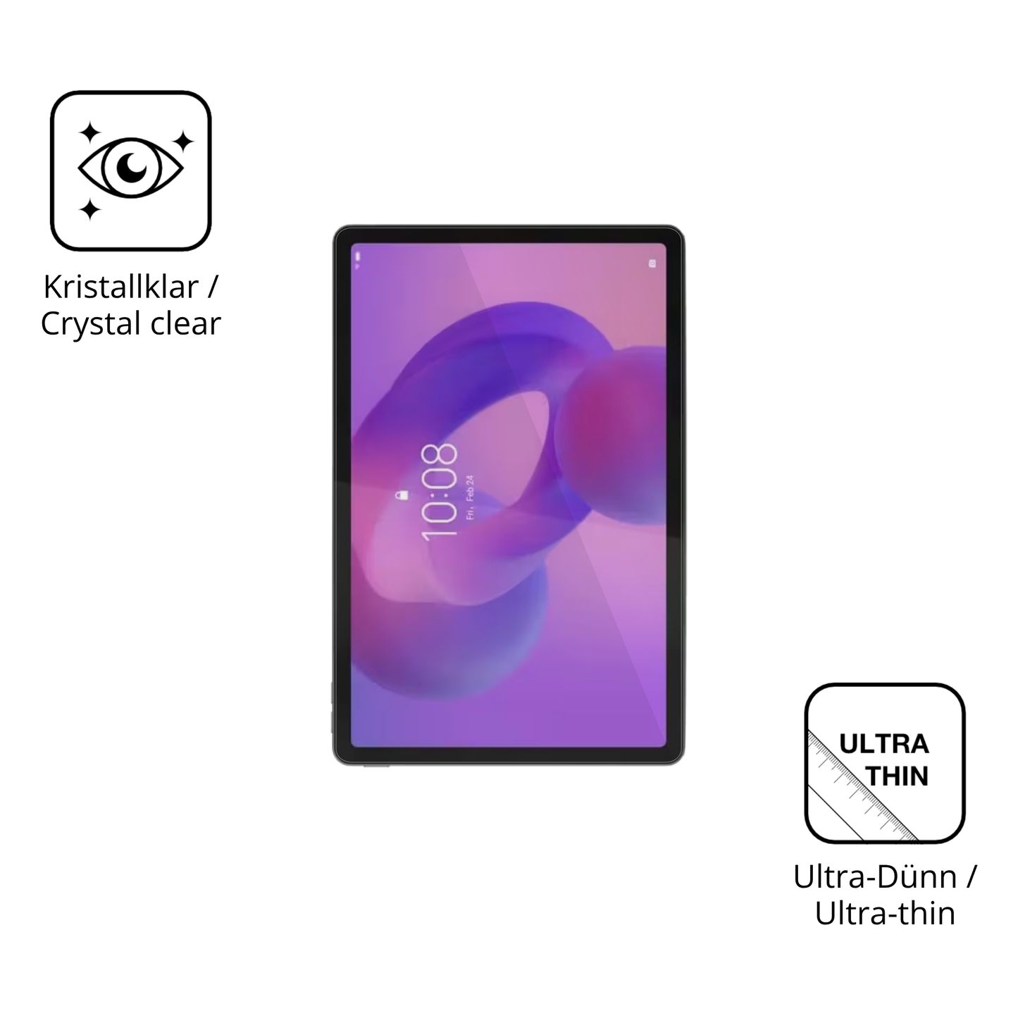 Dünne und klare Folie passend zugeschnitten für lenovotab k11 2.gen